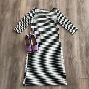 Boutique Gray stripe dress